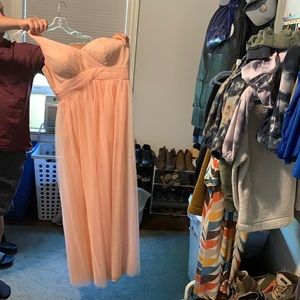 Petal pink bridesmaid dress